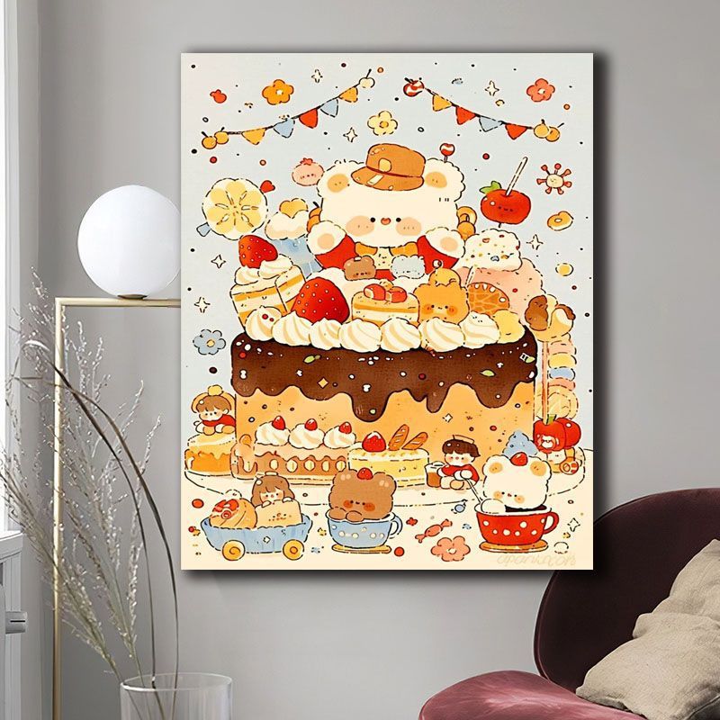 Whimsical Dessert-Themed Canvas Art Print Stornfield