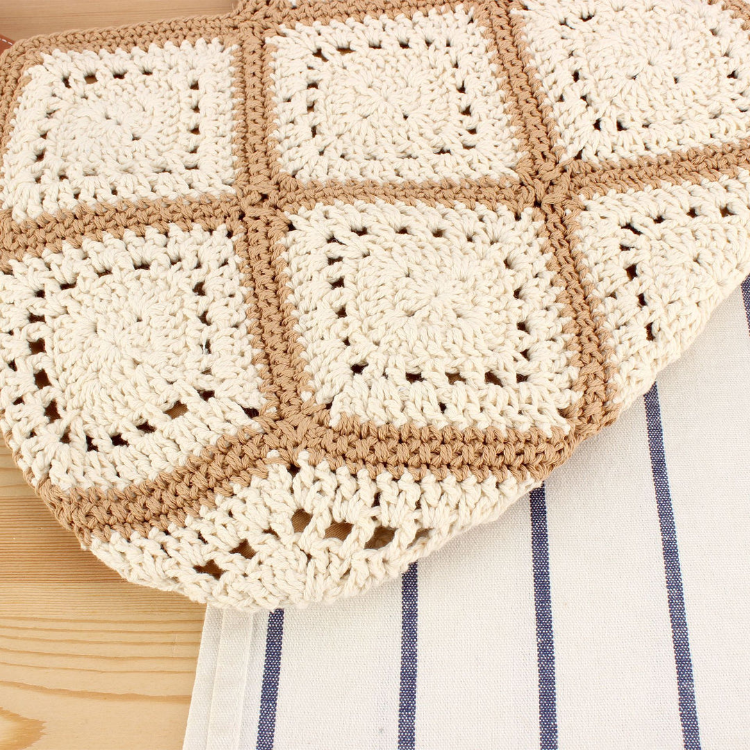 Handbag Made of Handmade Macramé with Textured Pattern Stornfield