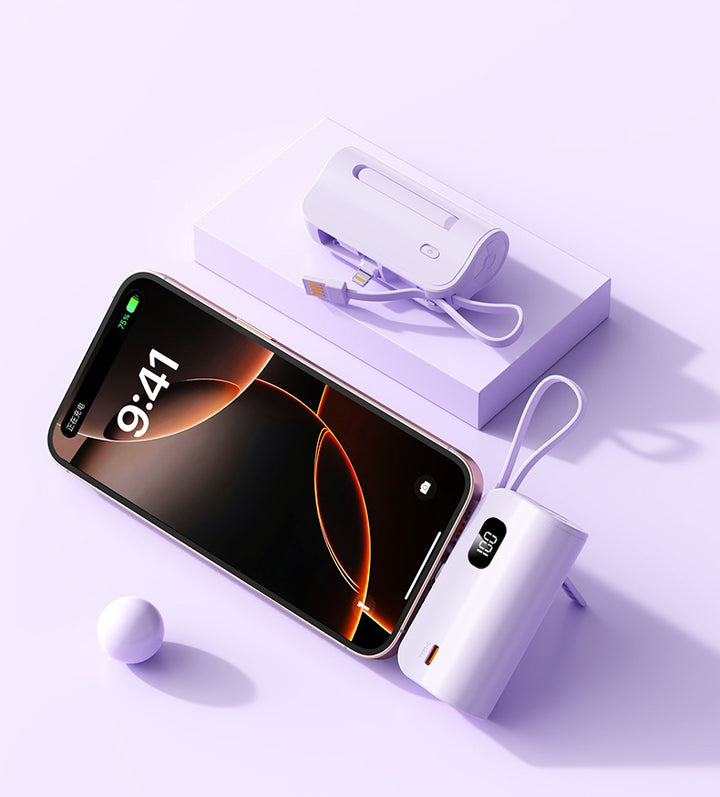 Portable charger with integrated digital display and fast charging function Stornfield