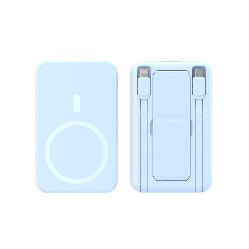 Portable wireless charger with integrated cable system Stornfield