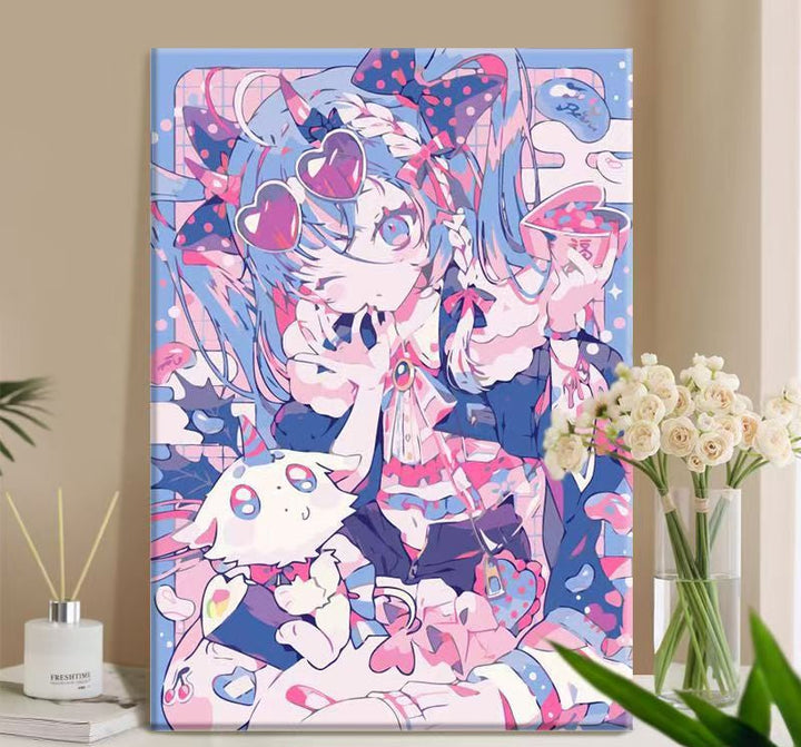 Whimsical Anime-Themed Canvas Art Print Stornfield