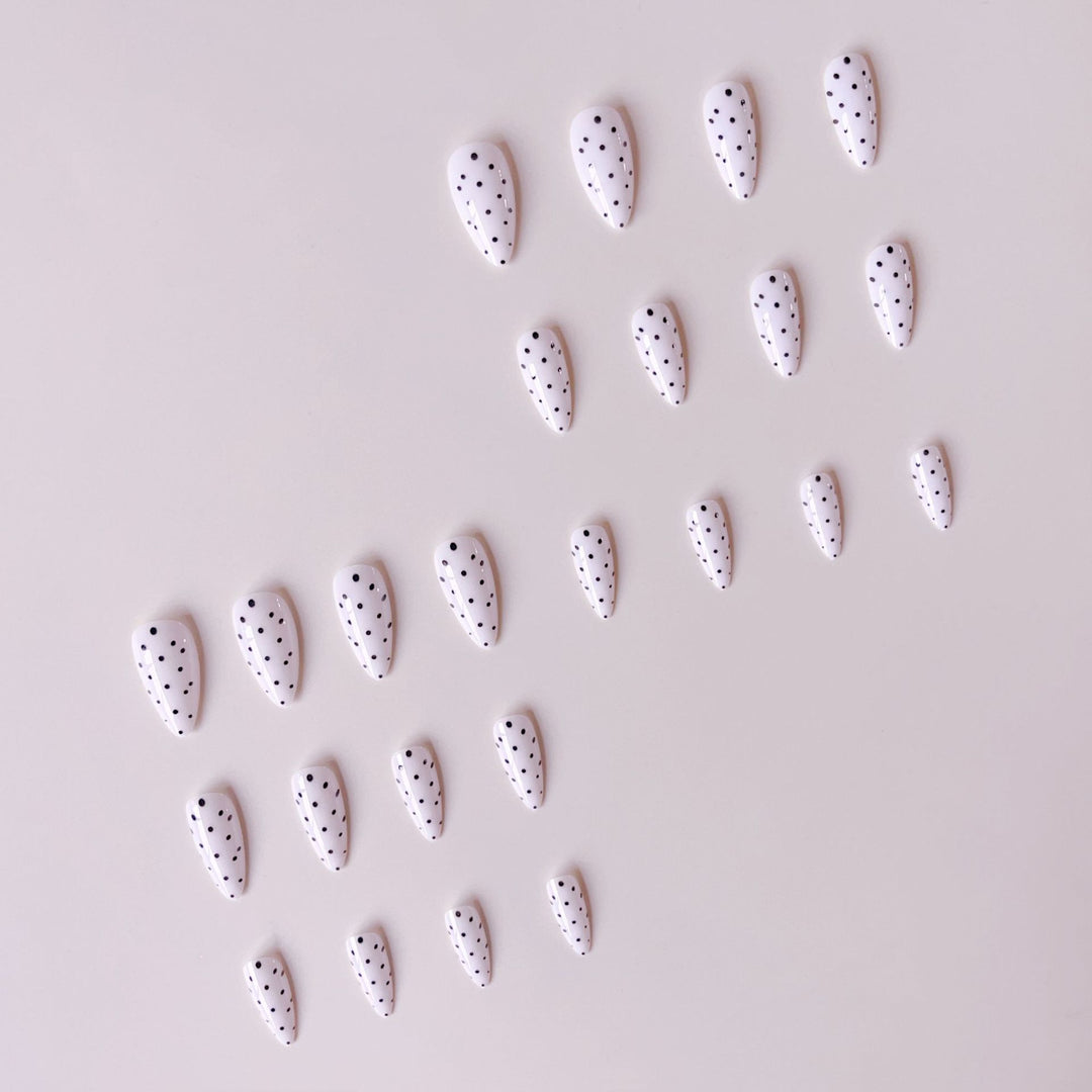 Nail art set with stylish polka dot design Stornfield
