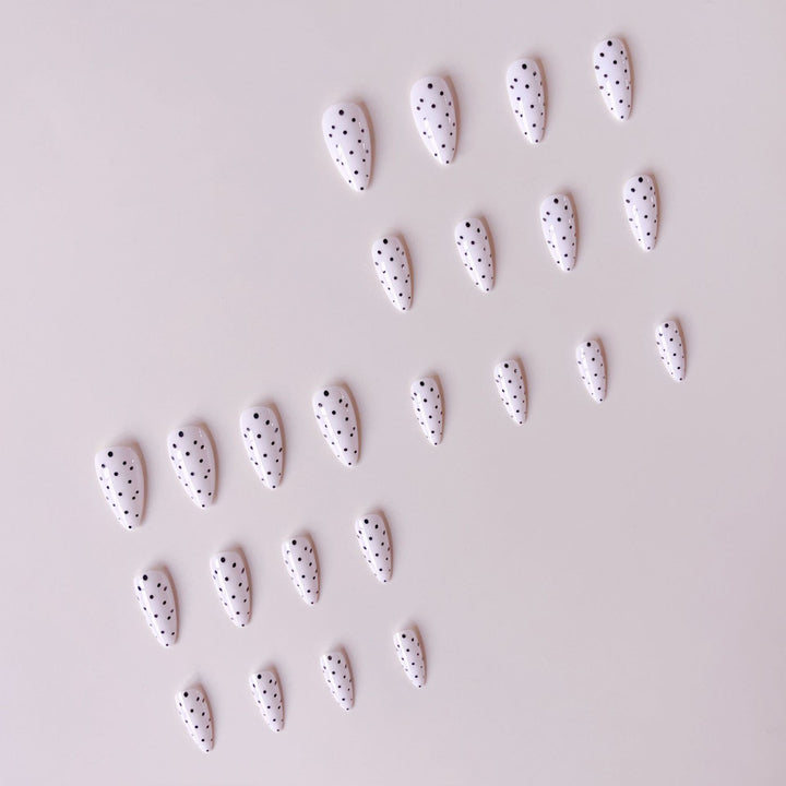 Nail art set with stylish polka dot design Stornfield