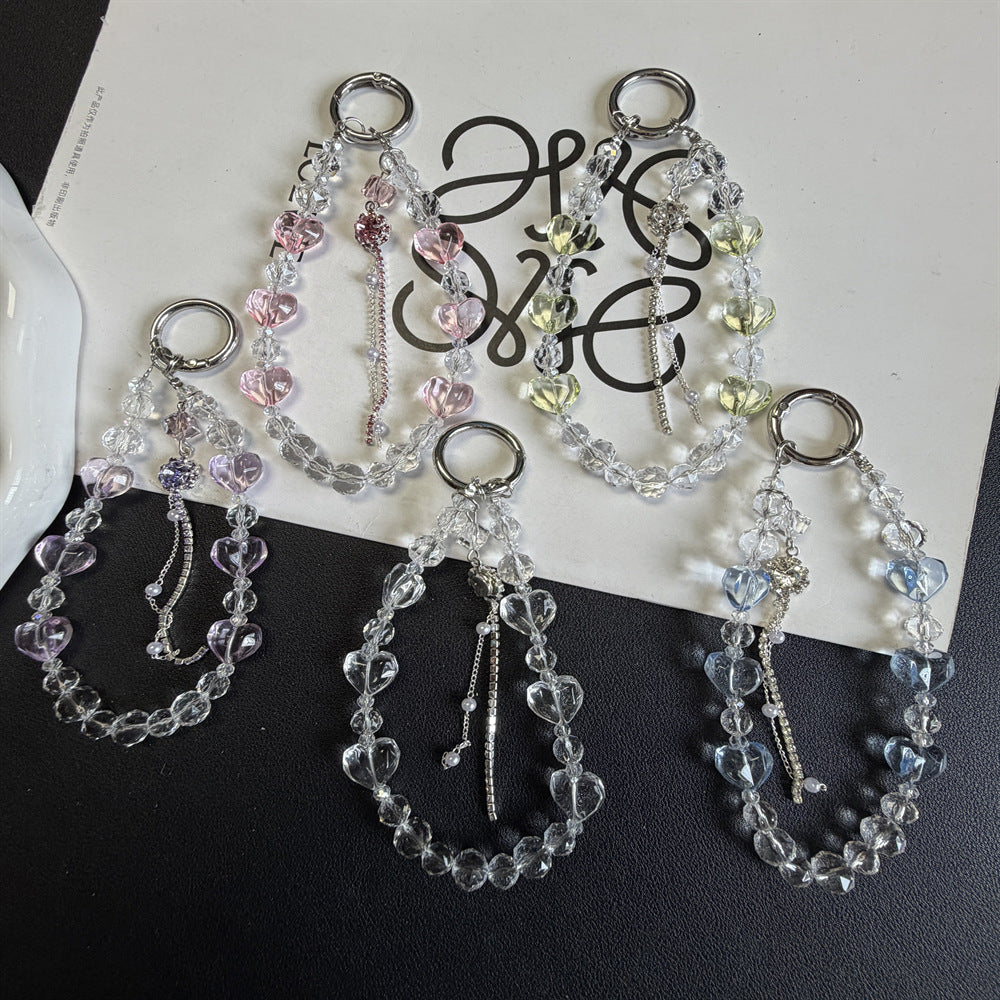 Heart-Shaped Beaded Keychain Stornfield