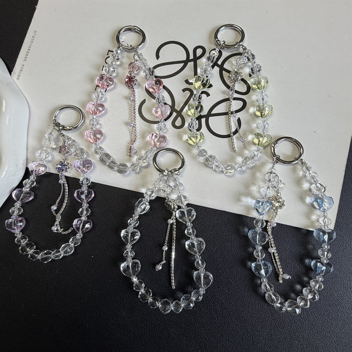 Heart-Shaped Beaded Keychain Stornfield