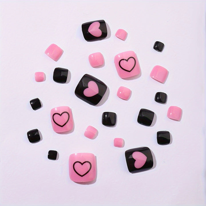 Creative Nail Art Set with Heart Patterns Stornfield