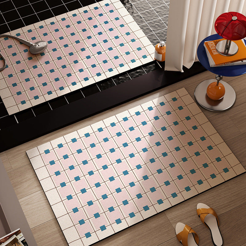 Geometric Pattern Non-Slip Bath Mat