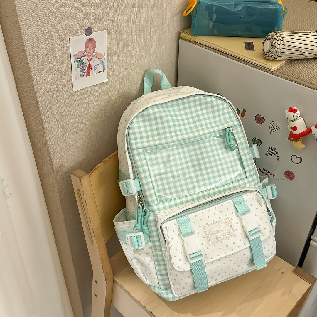 Charming Plaid Patterned Backpack Stornfield