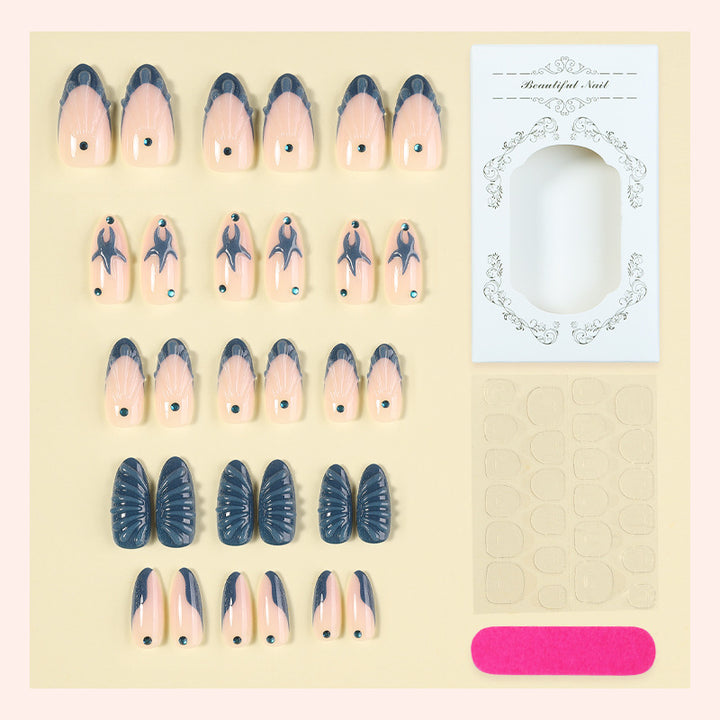 Artistic Nail Design Set with Oceanic Elements Stornfield