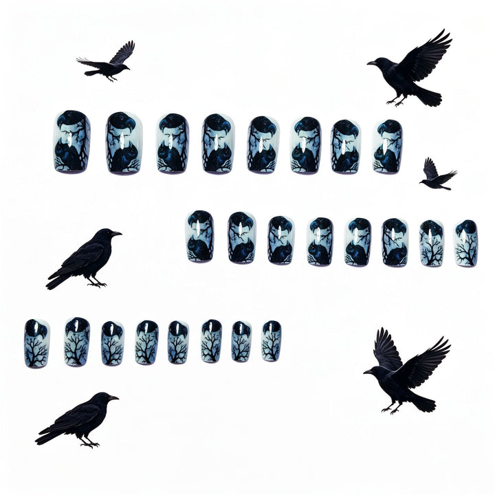 Creative Art Nails in the Elegant Crow Design Stornfield