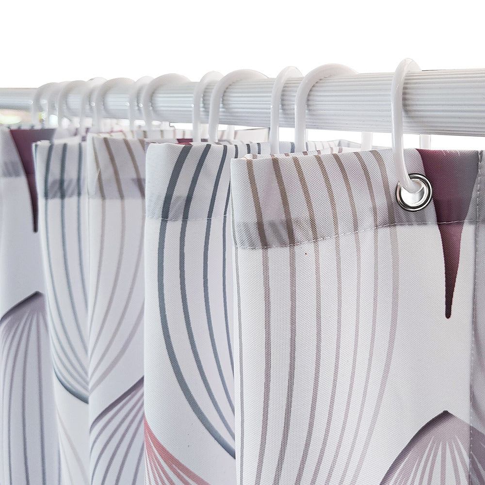 Modern Leaf Textured Shower Curtain Stornfield
