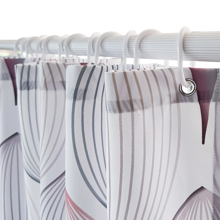 Modern Leaf Textured Shower Curtain Stornfield