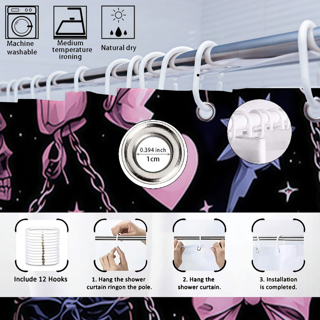Artistic Skull and Floral Themed Bathroom Set Stornfield