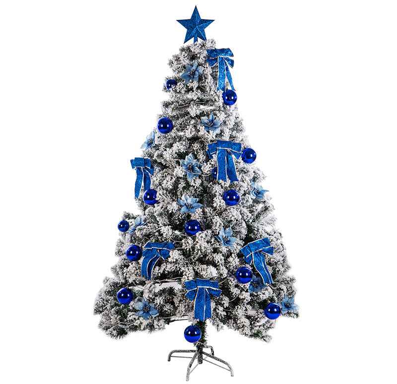 Premium Flocked Christmas Tree with Decorative Ornaments Stornfield
