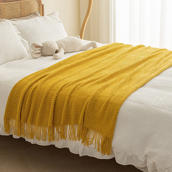 Textured Knit Throw Blanket
