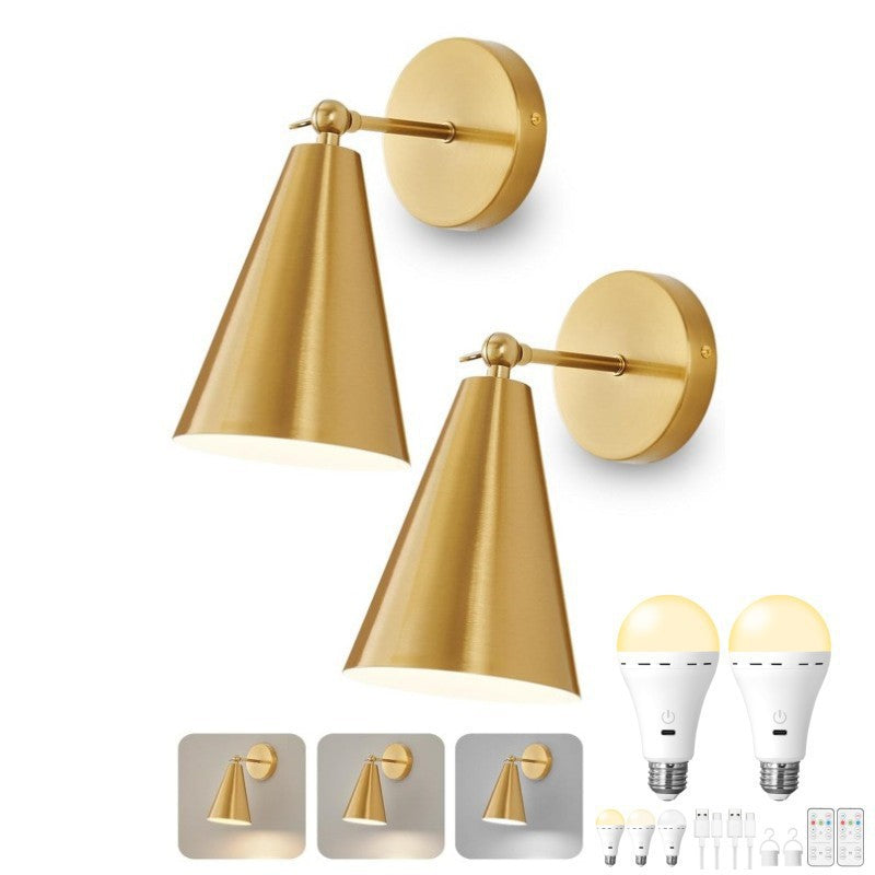 Vintage Cone Wall Light Fixture