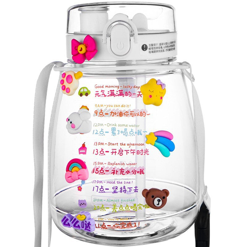 Ladies multifunctional hygiene drinking bottle with carrying strap Stornfield