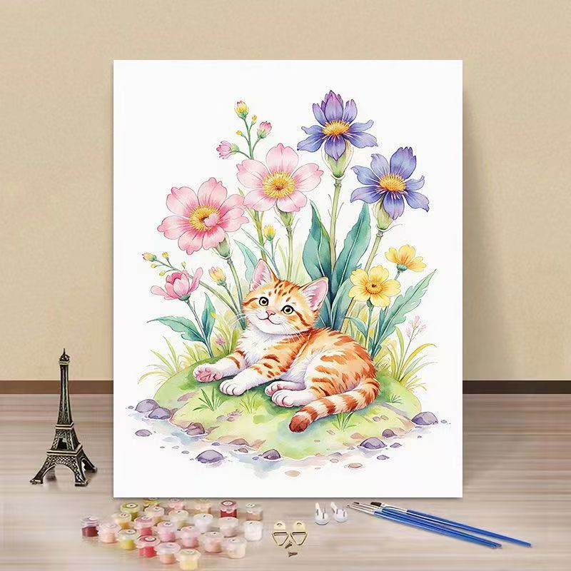 DIY Water Lily and Kingfisher Paint by Numbers Art Kit Stornfield