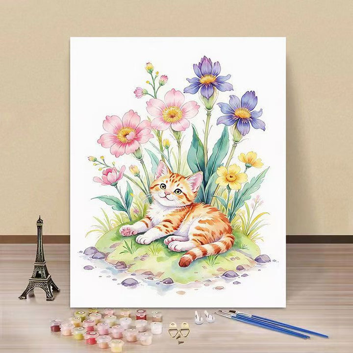 DIY Water Lily and Kingfisher Paint by Numbers Art Kit Stornfield