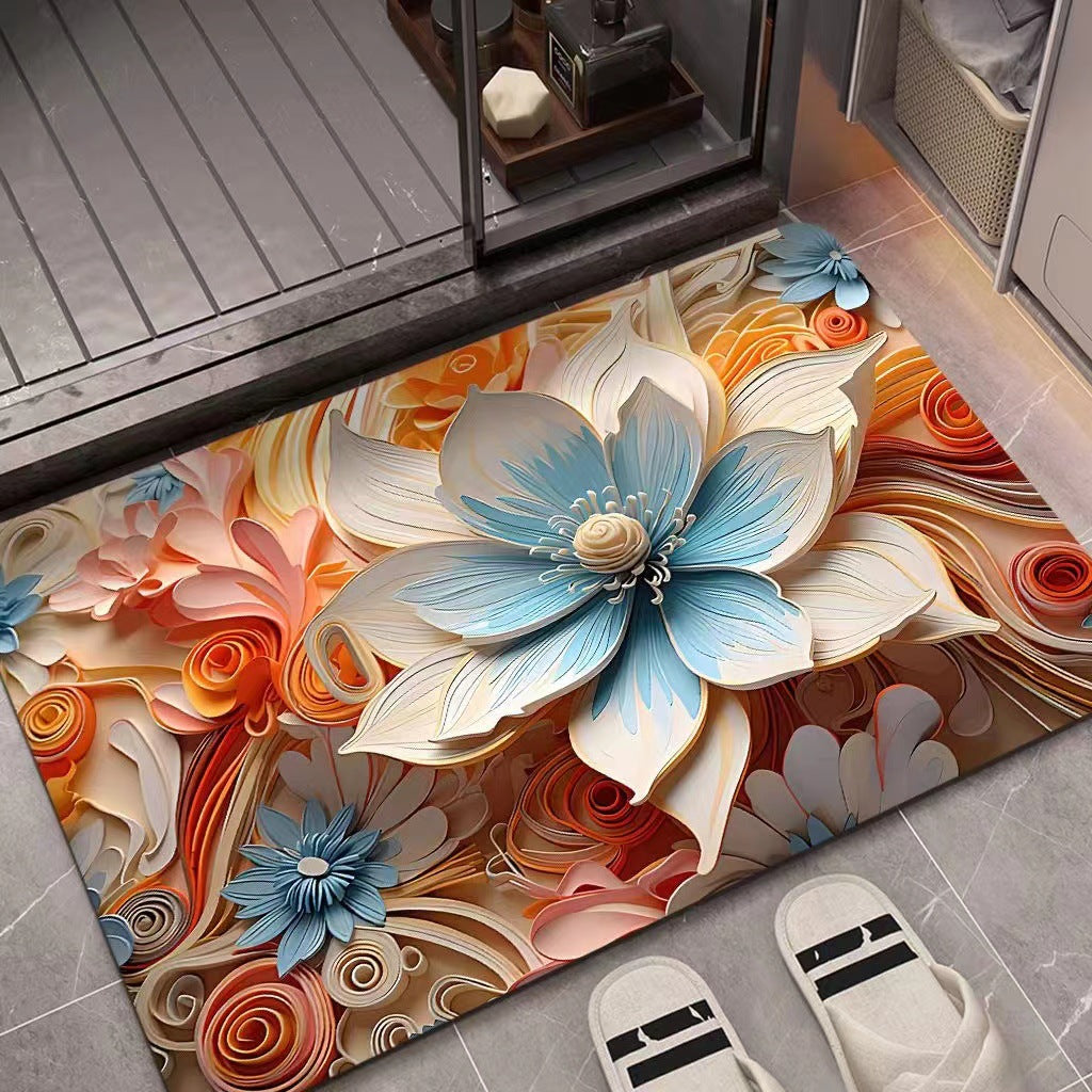 3D Textured Floral Mat Stornfield