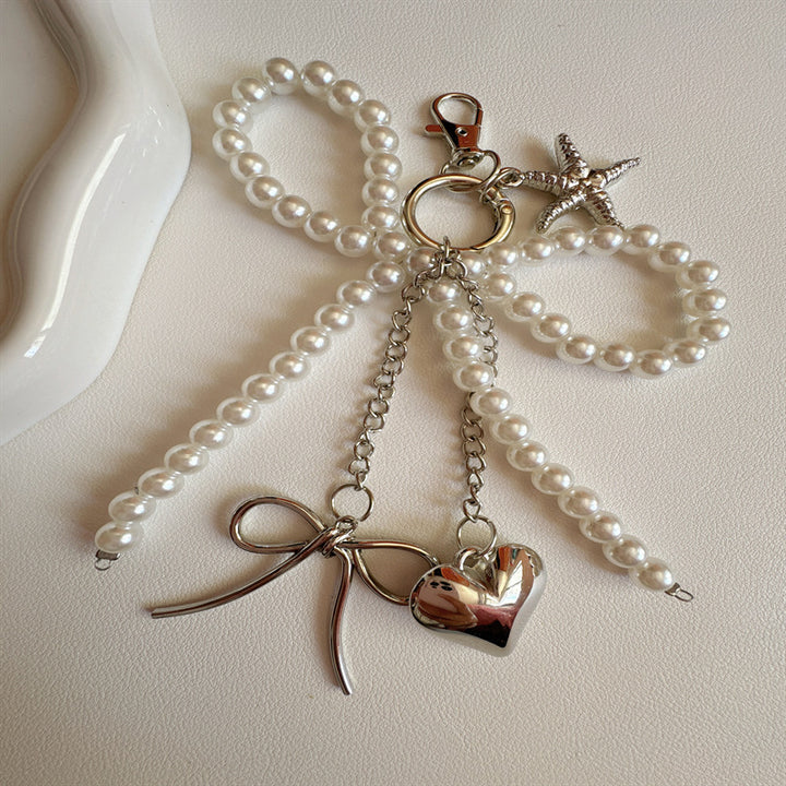 Elegant Pearl Charm Keychain Stornfield