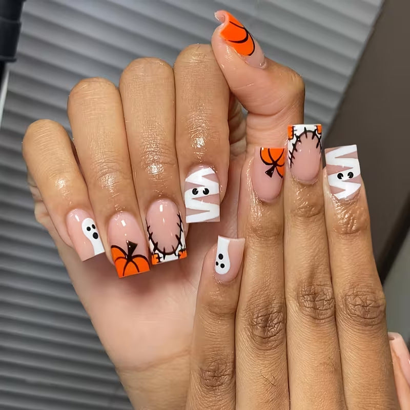 Festive Halloween Press-On Nail Art Set Stornfield