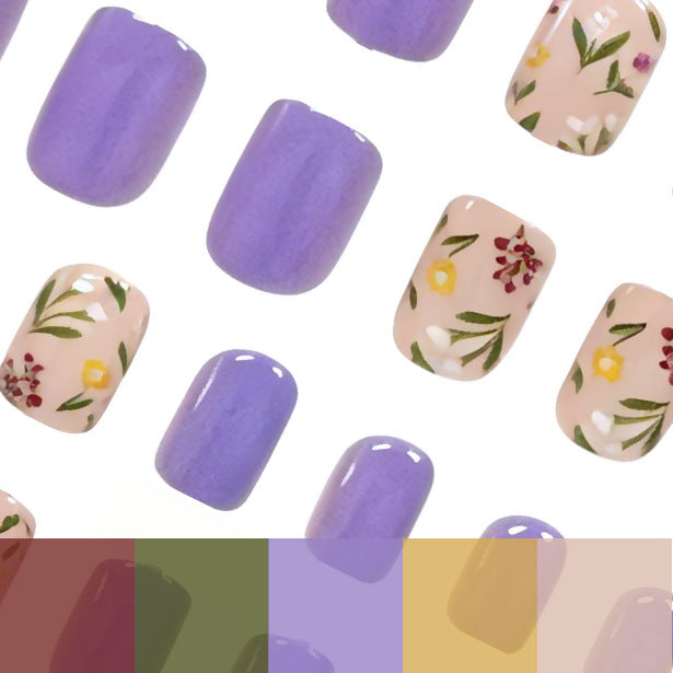 Floral Art Acrylic Nail Design Stornfield
