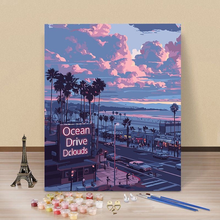 Artistic Coffee Shop Canvas Art Kit Stornfield