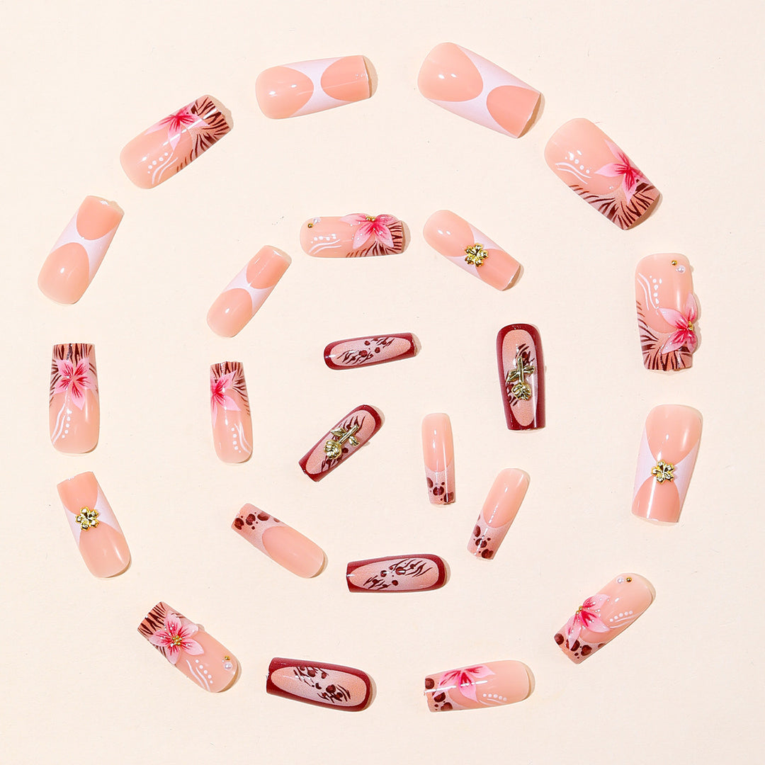 Stylish Floral and Animal Print Nail Art Extensions Stornfield