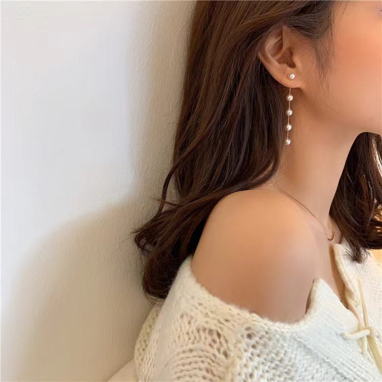 Pearl Chain Drop Earrings Stornfield