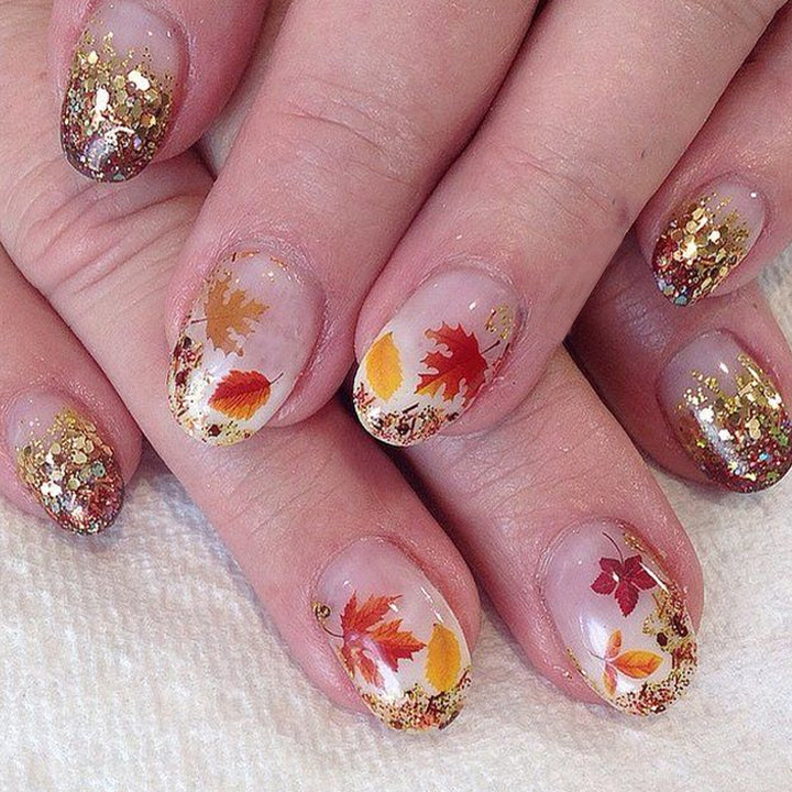 Autumn-Themed Press-On Nail Set Stornfield
