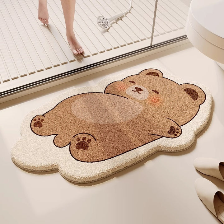 Cute Croissant-Shaped Bath Mat