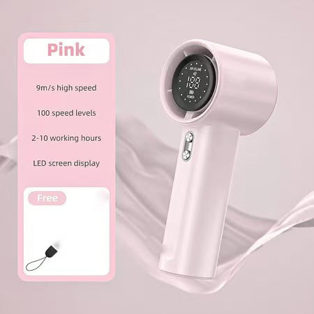 Unisex nan more compact bladeless hand fan with LED display, multi-stage control and battery operation Stornfield