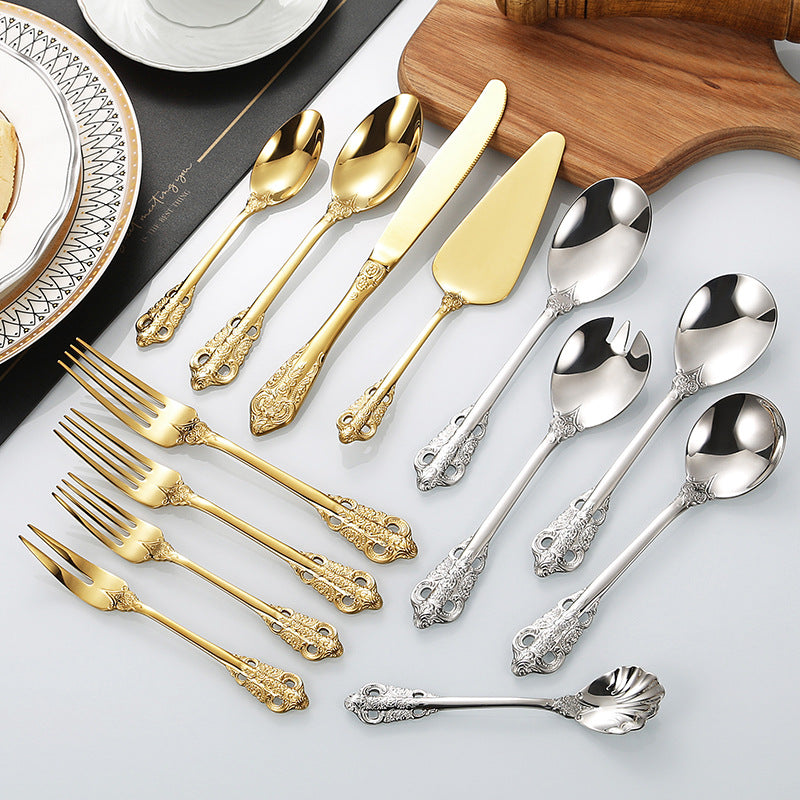 Elegant fish fork with artistic handle design Stornfield