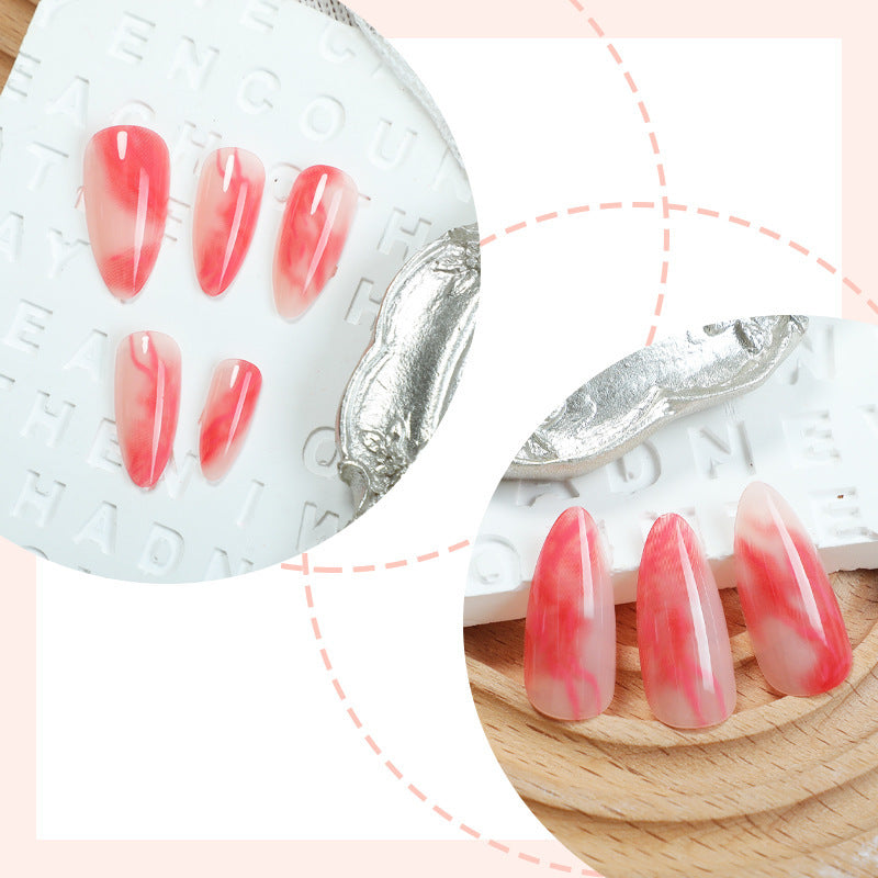 Nail set with marbled design Stornfield