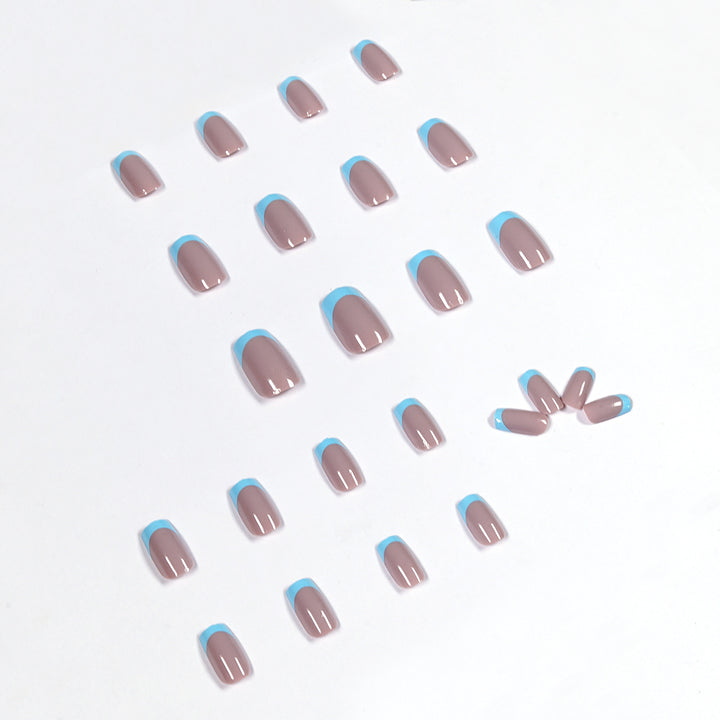 Artificial nails with creative French tip design Stornfield