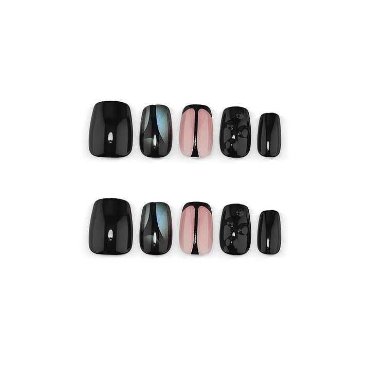 Artificial Nail Set with Elegant Geometric Designs Stornfield