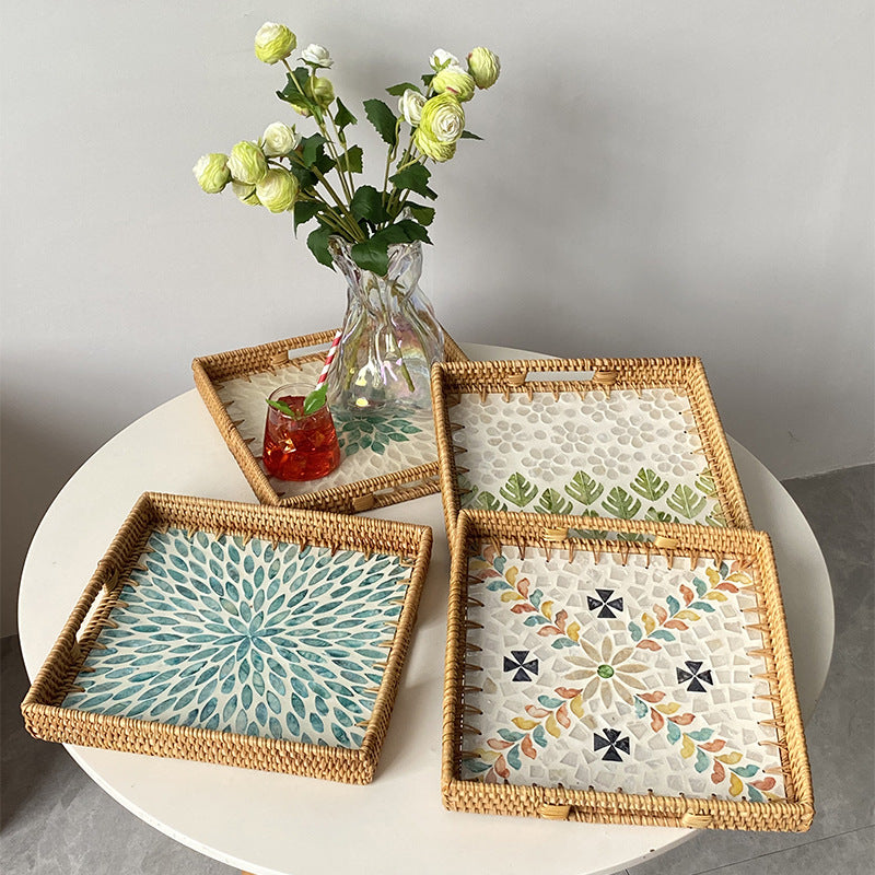 Women's decorative mosaic serving platter set Stornfield