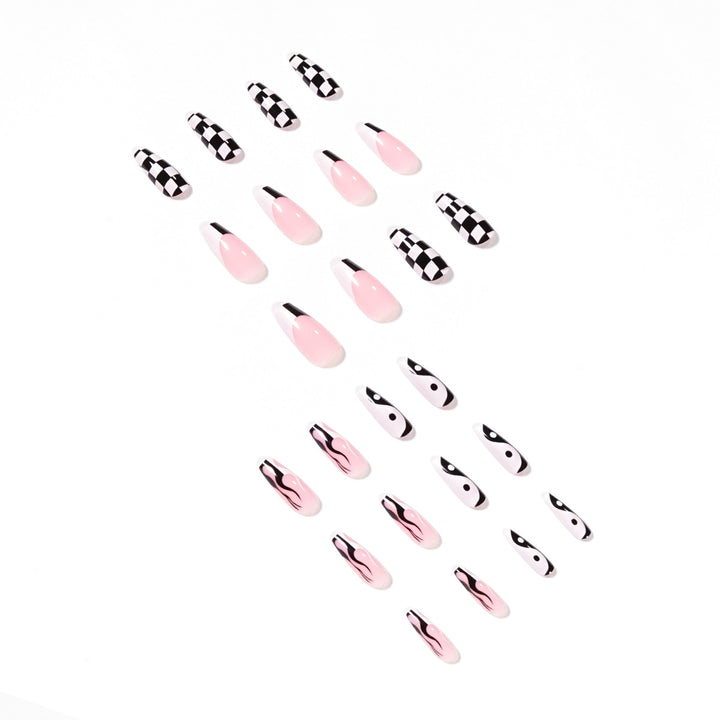 Artificial nail art with modern graphic design Stornfield