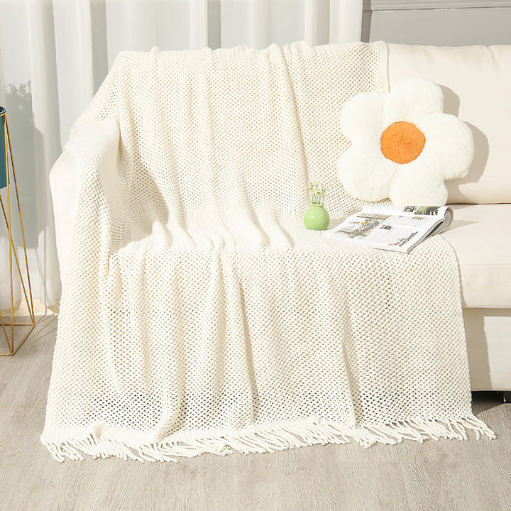 Heavyweight Textured Knit Throw Blanket