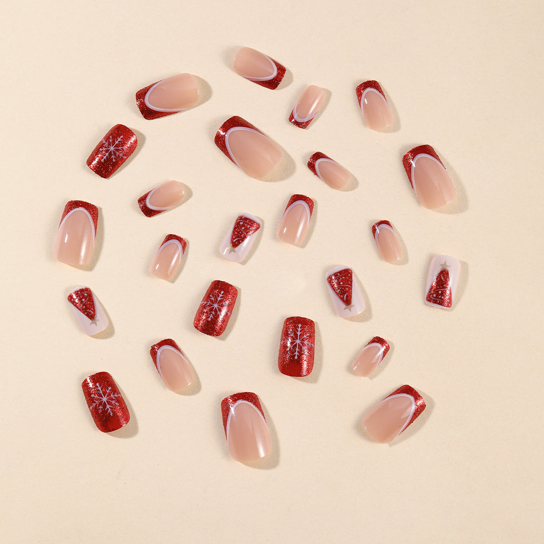 Festive Themed Acrylic Nail Art Extensions Stornfield