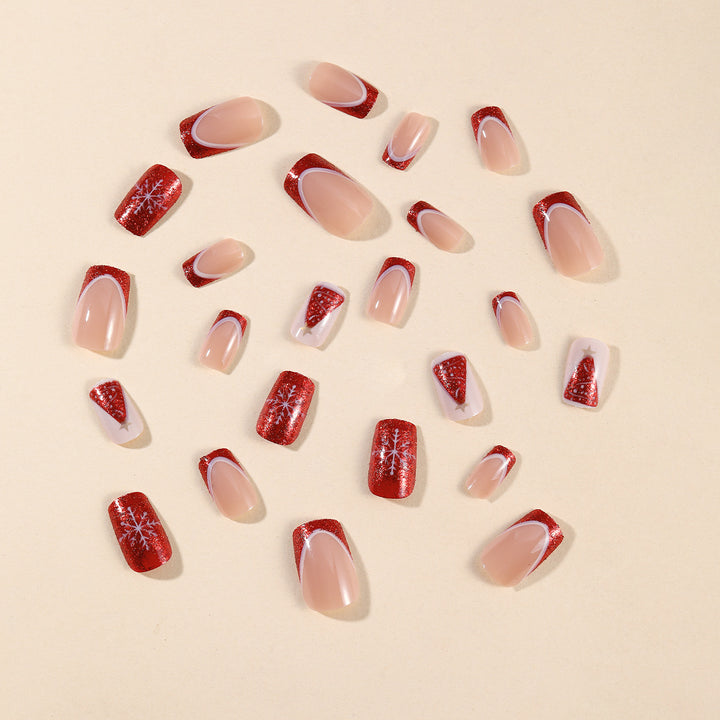 Festive Themed Acrylic Nail Art Extensions Stornfield