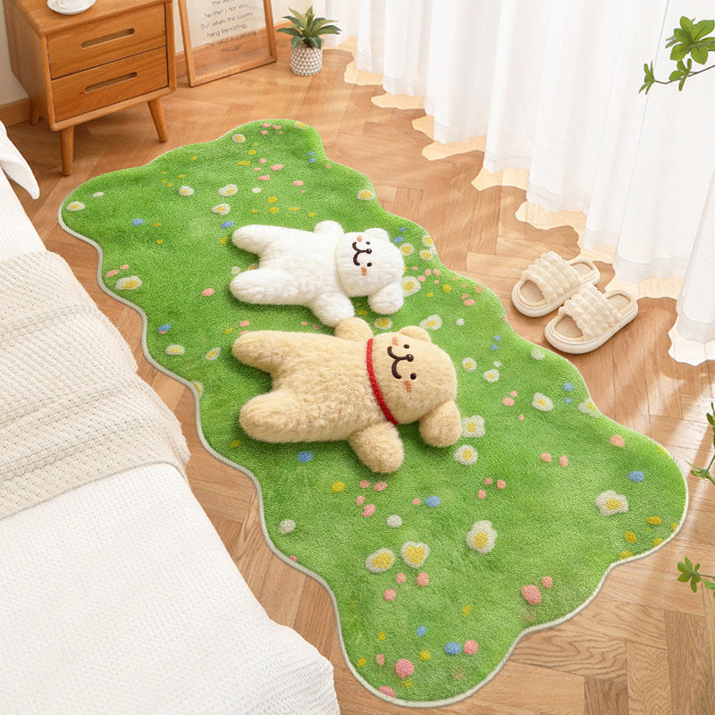 Plush Cartoon-Themed Area Rug