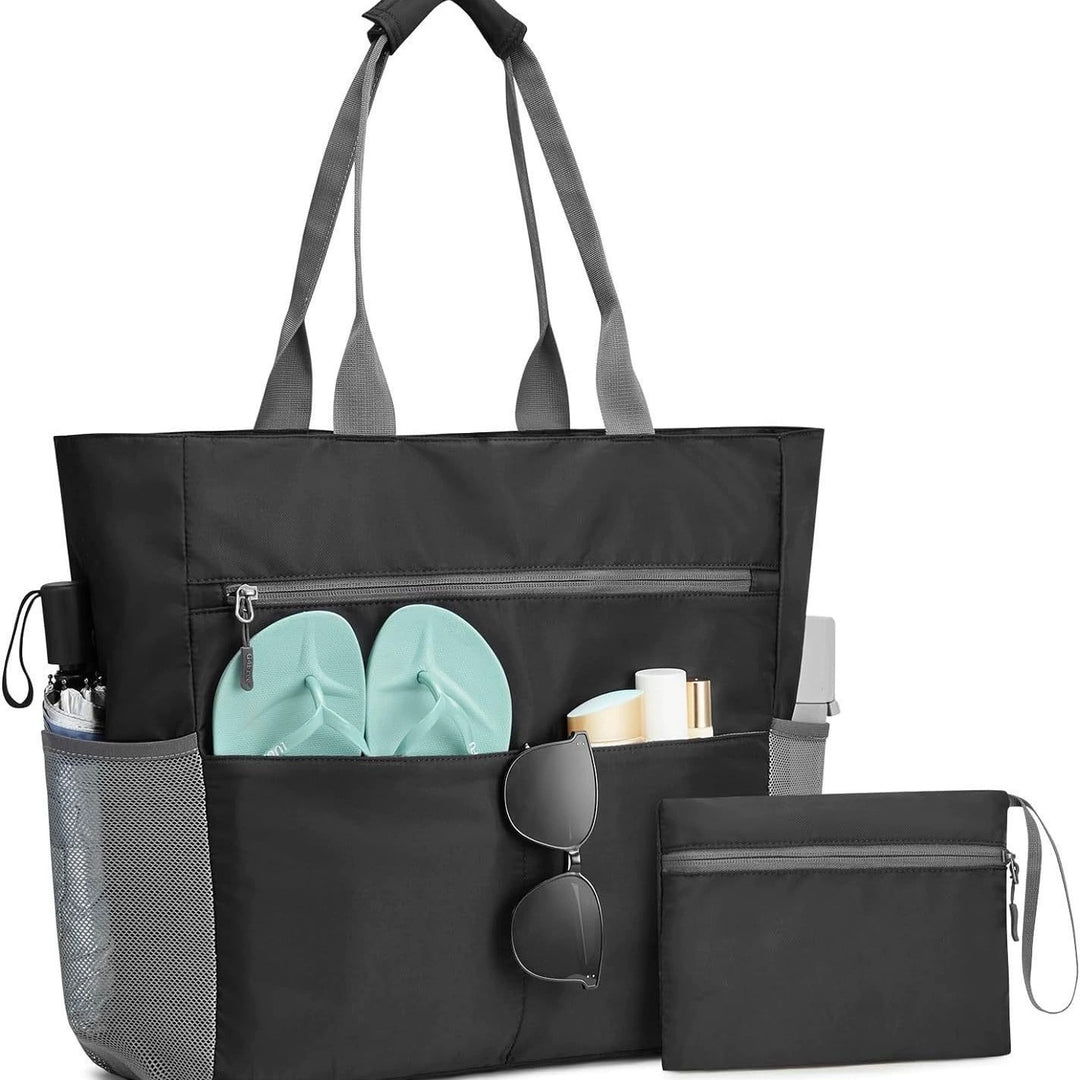 Large beach bag with multiple compartments and insulated inner pocket Stornfield