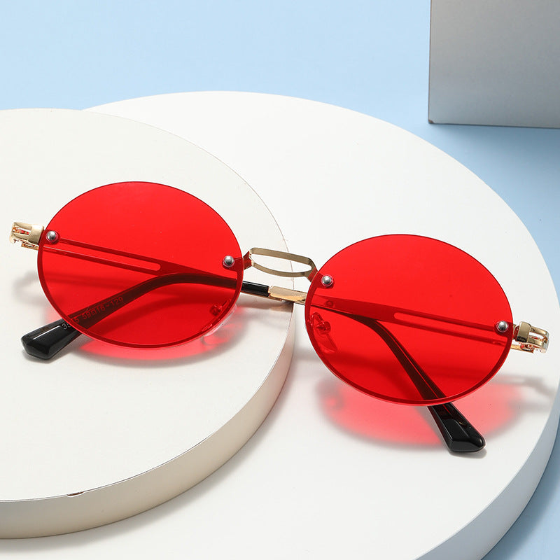 Women's round sunglasses with fine metal frame Stornfield
