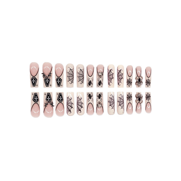 Halloween-Themed Press-On Nail Art Extensions Stornfield