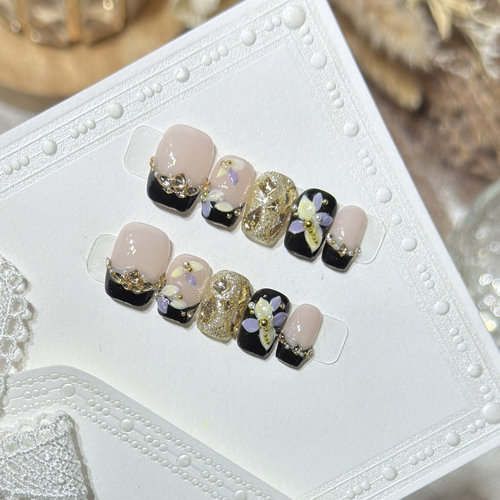 Decorative Floral Press-On Nail Art Set Stornfield 1788223891
