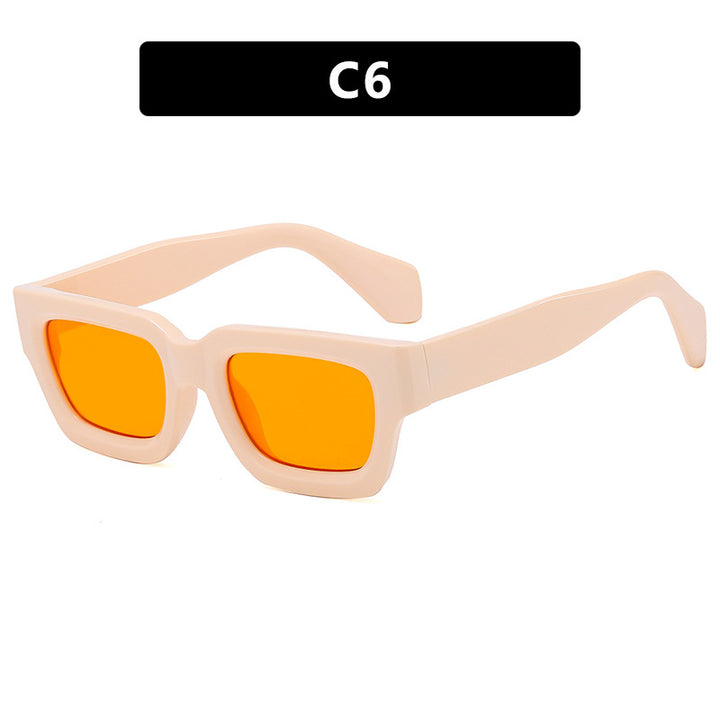 Ladies fashionable rectangular sunglasses with wide frame and protective UV filter Stornfield
