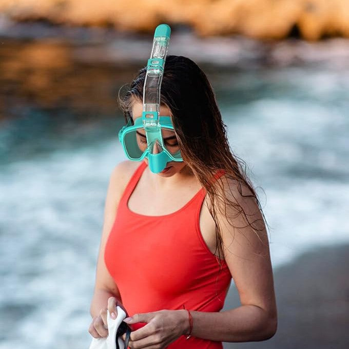 Snorkel mask with integrated swimming goggles Stornfield