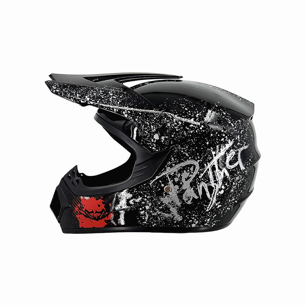 full-face motocross helmet with extended visor and reinforced chin guard Stornfield